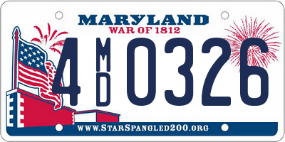 MD license plate 4MD0326