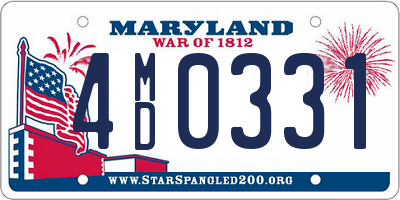 MD license plate 4MD0331