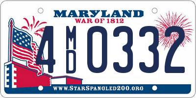 MD license plate 4MD0332