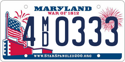 MD license plate 4MD0333