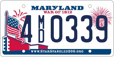 MD license plate 4MD0339