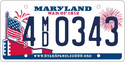 MD license plate 4MD0343