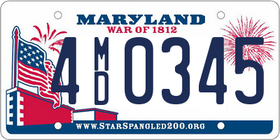 MD license plate 4MD0345