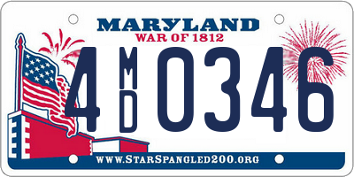 MD license plate 4MD0346