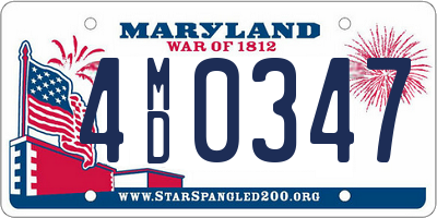 MD license plate 4MD0347