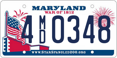 MD license plate 4MD0348