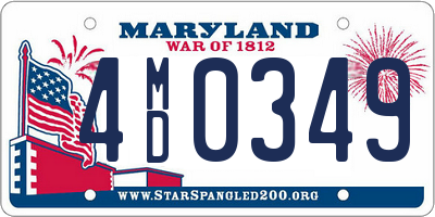 MD license plate 4MD0349