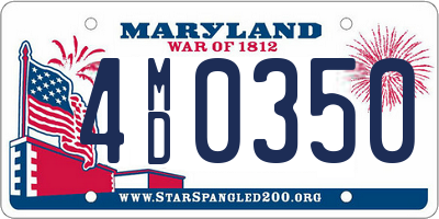 MD license plate 4MD0350