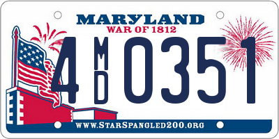 MD license plate 4MD0351
