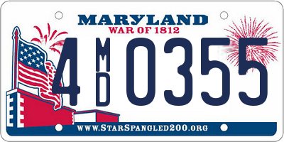 MD license plate 4MD0355