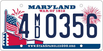 MD license plate 4MD0356