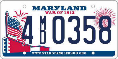 MD license plate 4MD0358