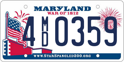 MD license plate 4MD0359