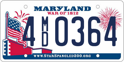 MD license plate 4MD0364