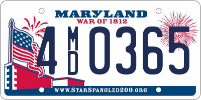 MD license plate 4MD0365