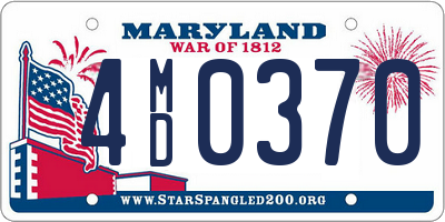 MD license plate 4MD0370