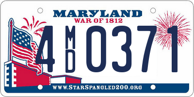 MD license plate 4MD0371