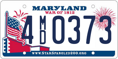 MD license plate 4MD0373