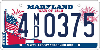 MD license plate 4MD0375