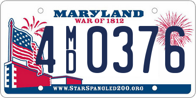 MD license plate 4MD0376