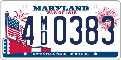 MD license plate 4MD0383