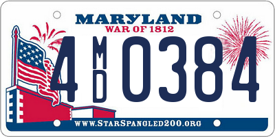 MD license plate 4MD0384