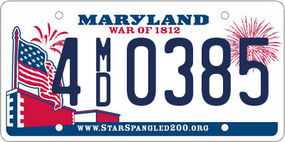 MD license plate 4MD0385