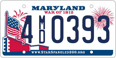 MD license plate 4MD0393