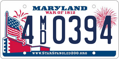 MD license plate 4MD0394