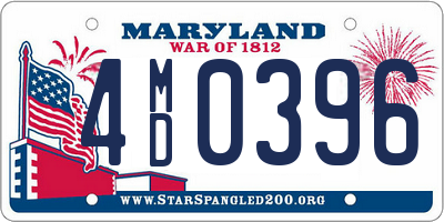 MD license plate 4MD0396