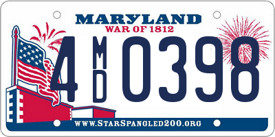 MD license plate 4MD0398