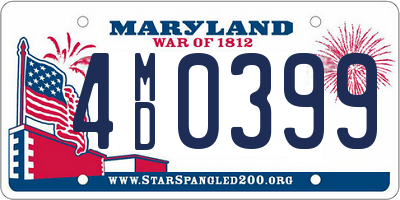 MD license plate 4MD0399