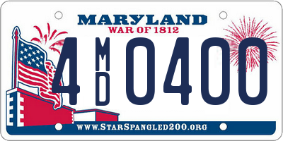 MD license plate 4MD0400