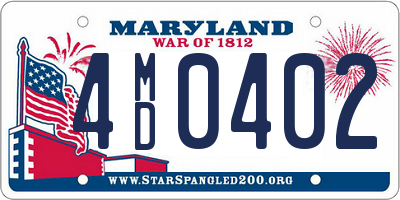 MD license plate 4MD0402