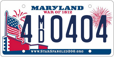 MD license plate 4MD0404