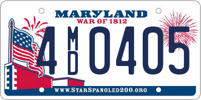 MD license plate 4MD0405