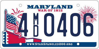 MD license plate 4MD0406