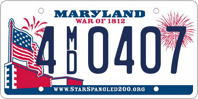 MD license plate 4MD0407