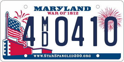 MD license plate 4MD0410