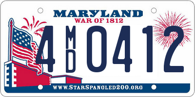 MD license plate 4MD0412