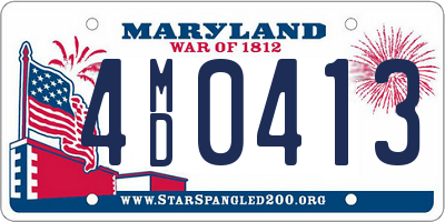 MD license plate 4MD0413