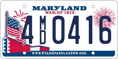 MD license plate 4MD0416