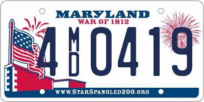 MD license plate 4MD0419