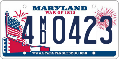 MD license plate 4MD0423