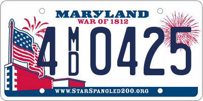 MD license plate 4MD0425