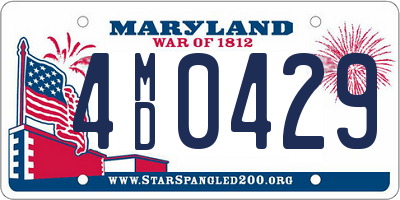 MD license plate 4MD0429