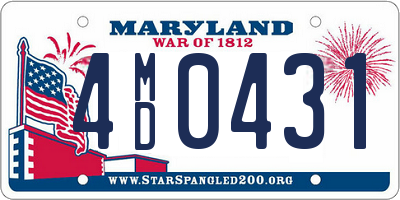 MD license plate 4MD0431