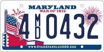 MD license plate 4MD0432