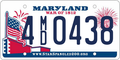 MD license plate 4MD0438