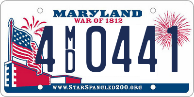 MD license plate 4MD0441